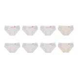 8 Pack-White Base Pink Waistband 3+White Base Blue Waistband 3+Yellow 2