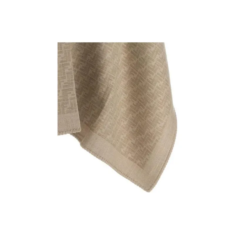 FENDI FF-motif Asymmetric Poncho-4