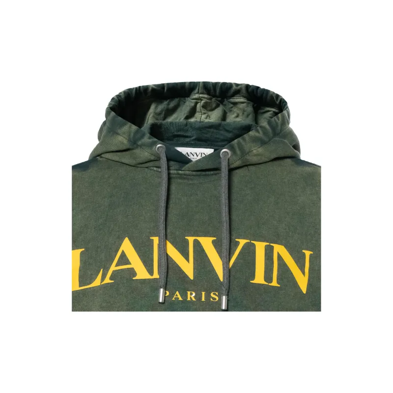 Lanvin X Gallery Dept. Logo Hoodie With a Worn Effect and
