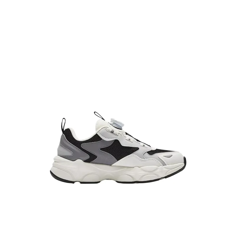 Antakids Anti Slip Wear Resistant Low Top Kids Lifestyle Shoes Black/Ivory White/Microchip Gray Teenagers-2