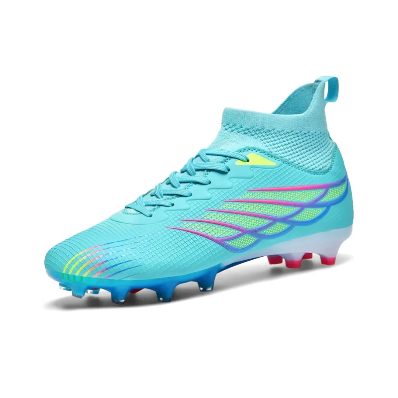 Kuding Non slip Support High Top Kids' Soccer Shoes Teenagers-6