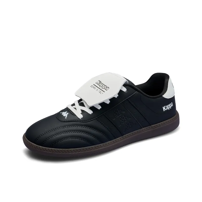 Kappa Back to Back Anti Slip Wear Resistant Low Top Skateboard Shoes Unisex Black White-2