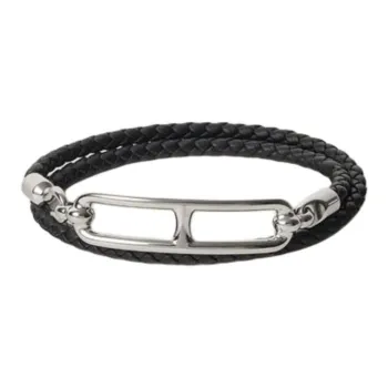 HERMES Palladium Bracelets Men's Gold