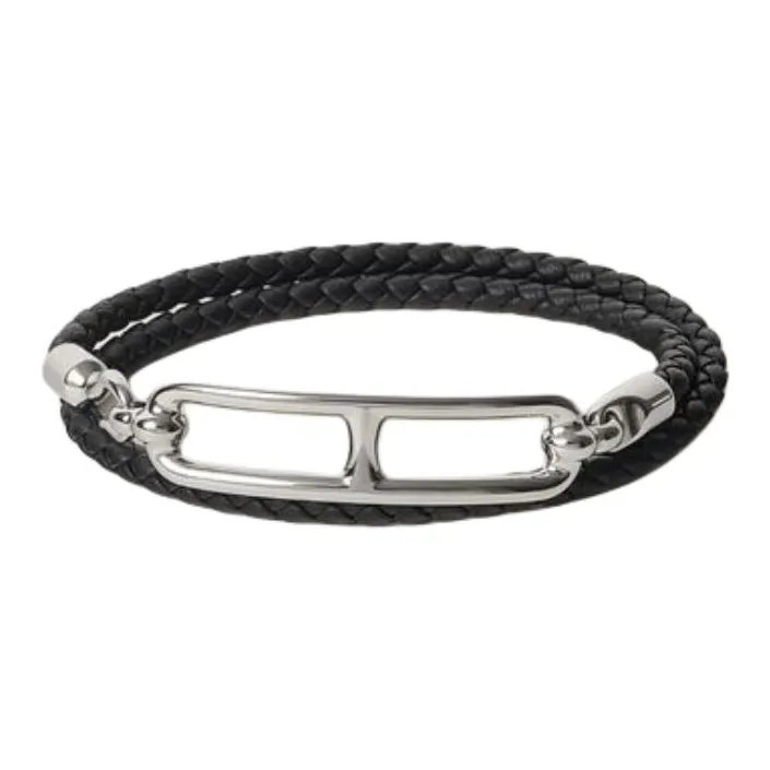 HERMES Palladium Bracelets Men's Gold-0