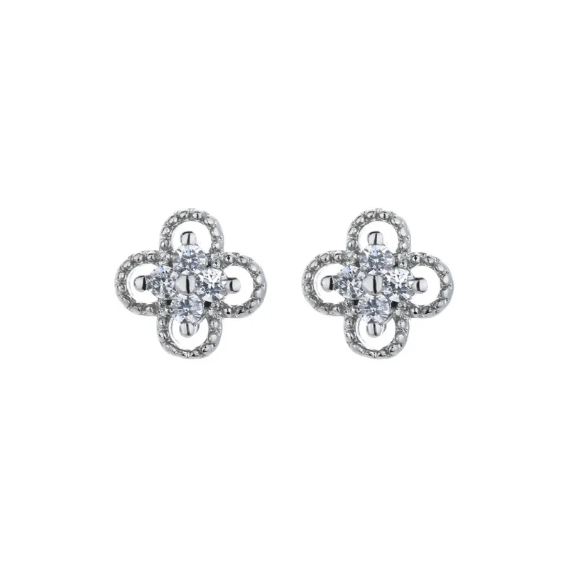 QIANFANGDAHUANGYE Zircon Stud Earrings Women's-0