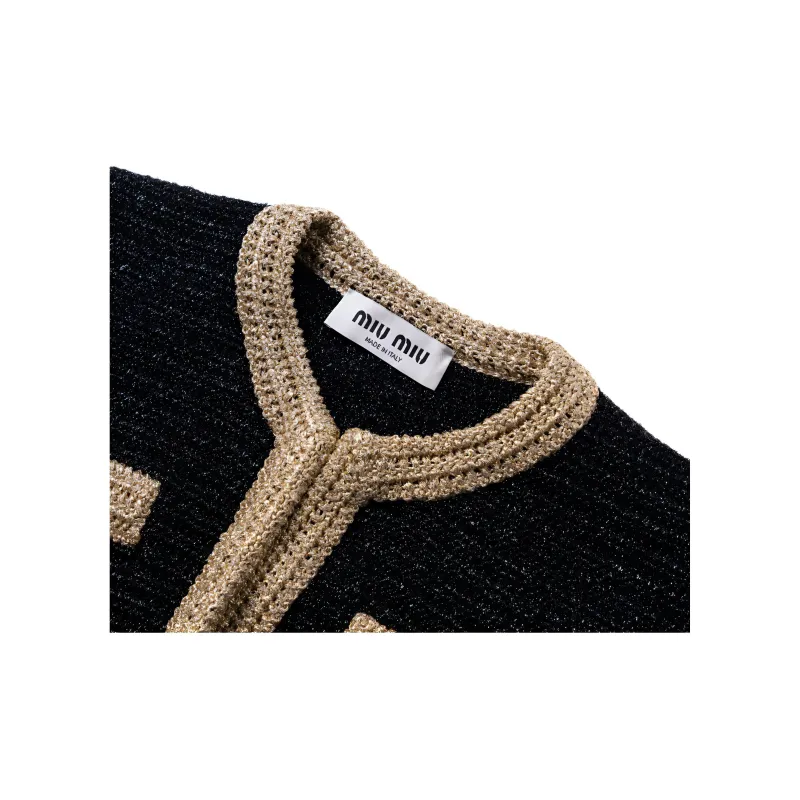 MIU MIU Long Sleeved Crewneck Cardigan-8