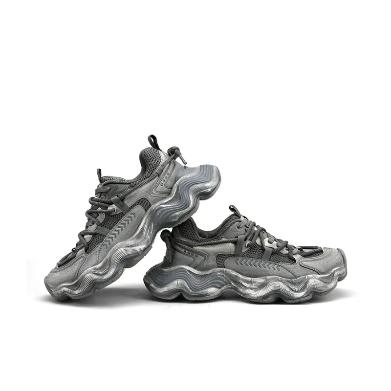 TCELLARS Cushioning Abrasion Resistant Lightweight Height Increasing Mat Low Top Chunky Sneakers Men's-5