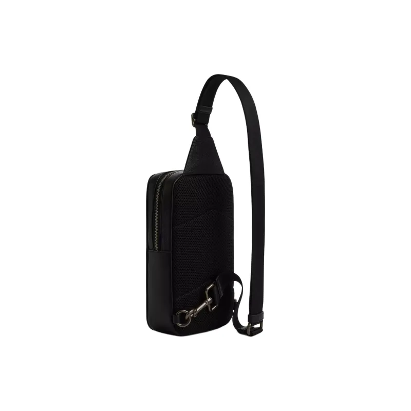 COACH Sullivan Coated Canvas Sling Bag Medium Size Men's Bronze With Charcoal-1