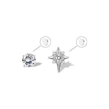 UX Zircon Clip On Earrings Unisex