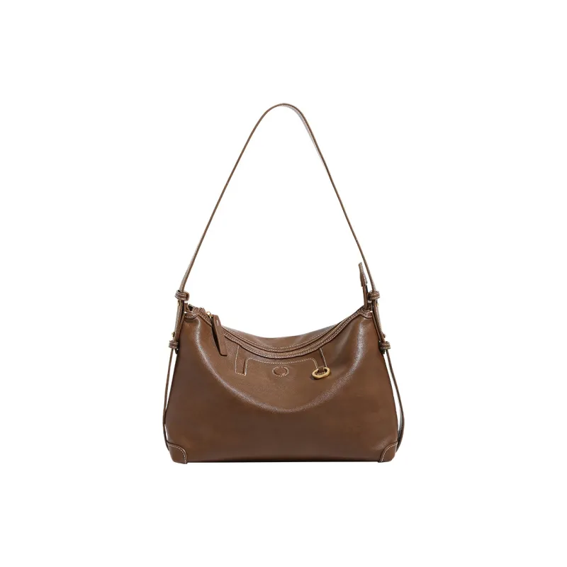 H YXIANG Microfiber Synthetic Leather Shoulder Bag Regular Women's Brown/Suede/Black-0