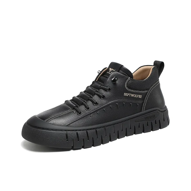 SEPTWOLVES Wear-Resistant Mid-Top Skateboard Shoes Men's HD-1