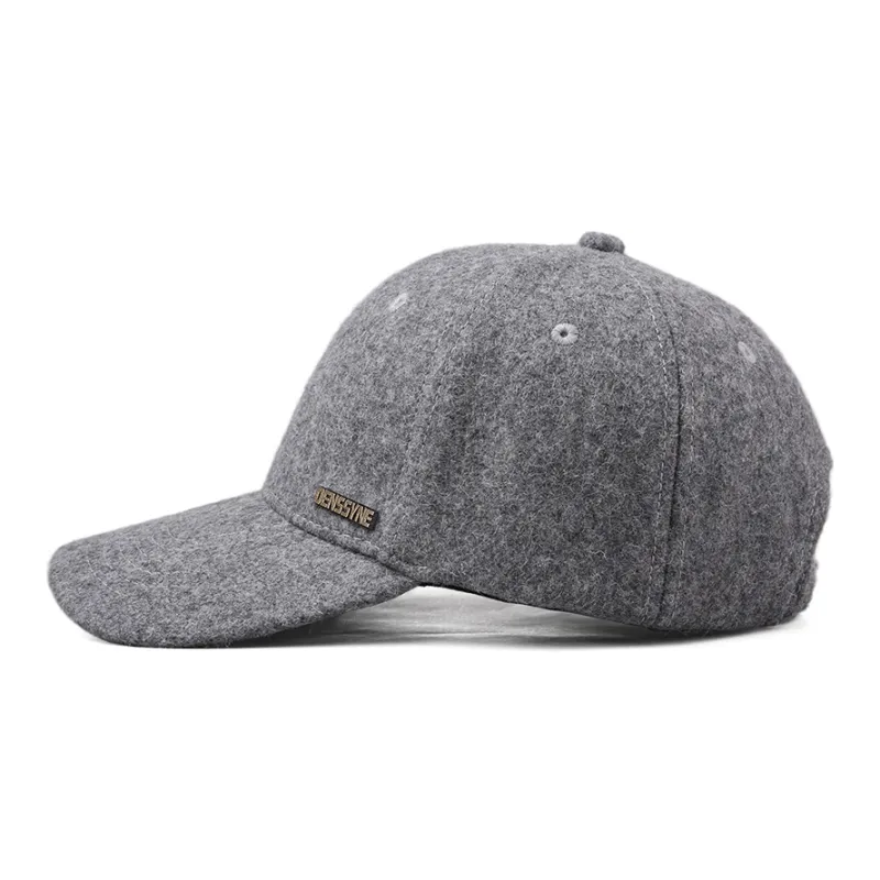DENSSYNE Woolen Baseball Caps Men's Black/Navy Blue/Dark Grey-7
