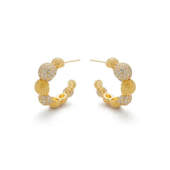 RSNY Gold Plated Copper Stud Earrings Women's