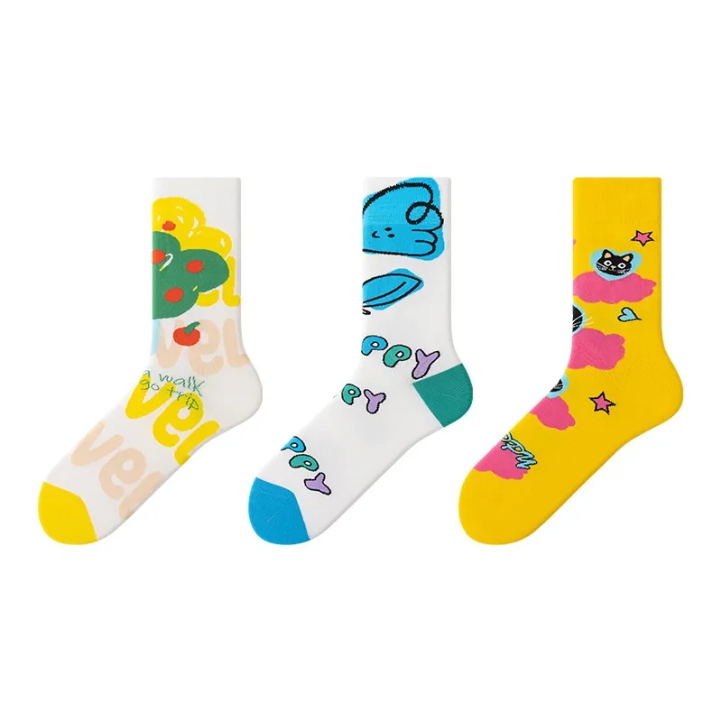MIIOW Mid Calf Socks Unisex 3 Pack-7
