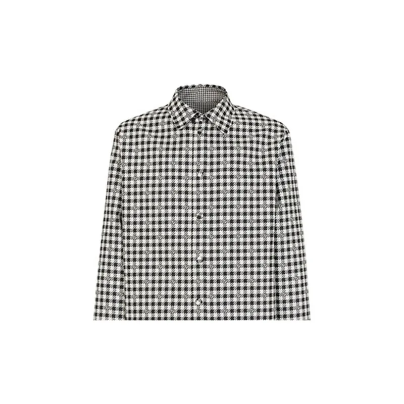 FENDI Reversible Monogram Checked Overshirt-3