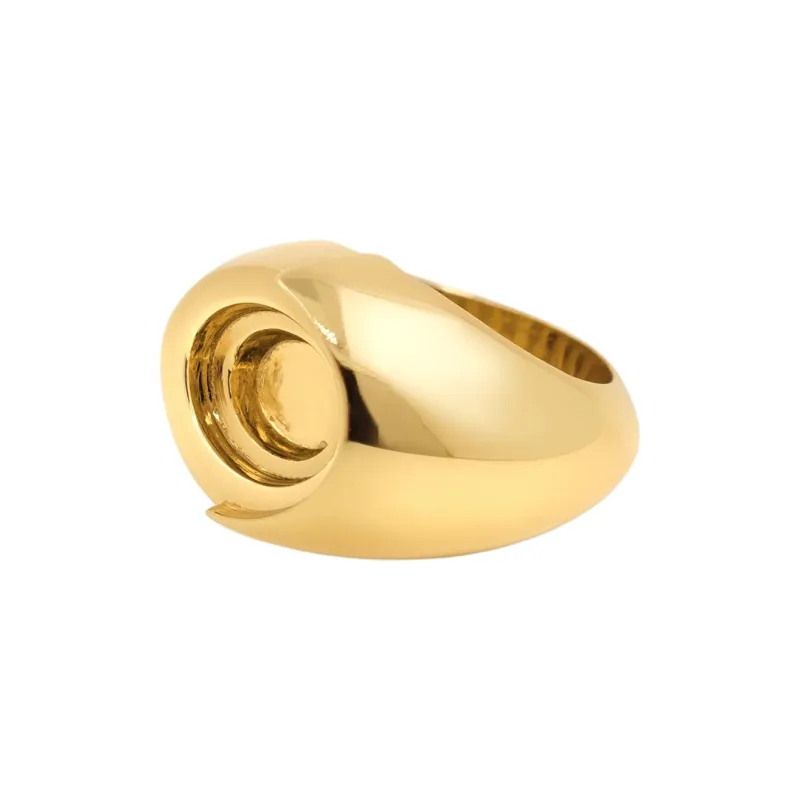 WEILAMANNI Brass Rings Unisex Gold-0