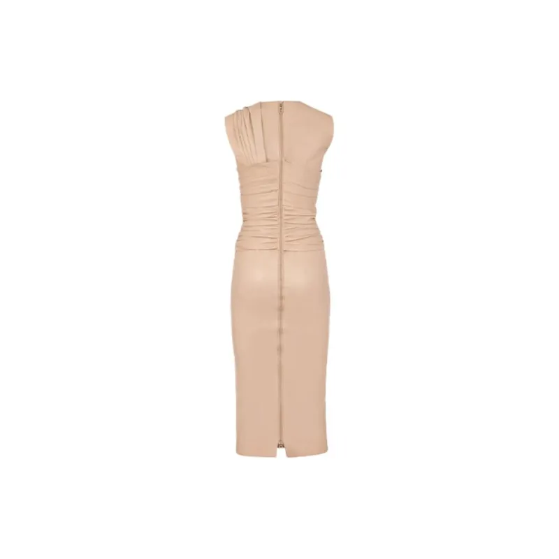 FENDI X Skims Leather Dress Ochre-1