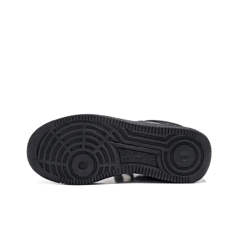 HUANQIU Non slip Lightweight Low Top Skateboard Shoes Women's Black White-4
