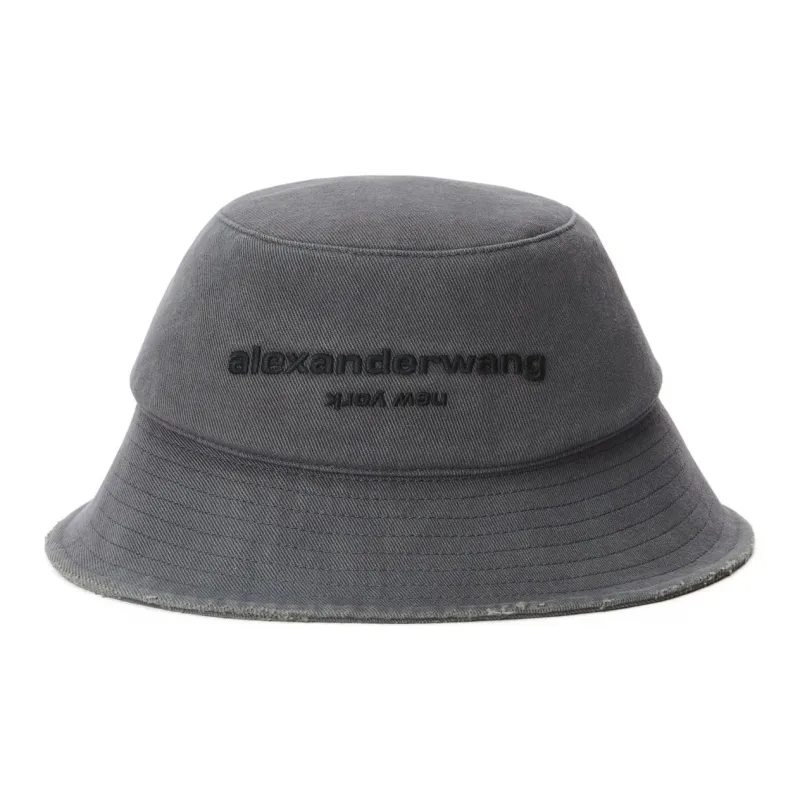 Alexander Wang Distressed Logo Bucket Hat-0