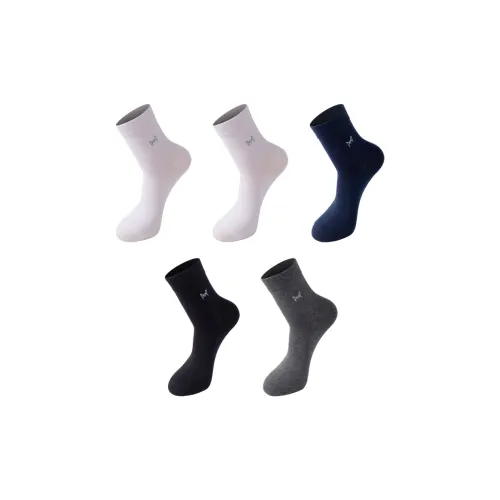MIIOW Mid Calf Socks Unisex 5 Pack