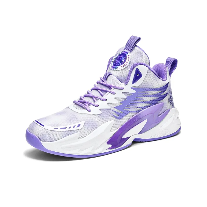 Kuding Slip Resistant Cushioning Abrasion Resistant High Top Children's Basketball Shoes Teenagers-1