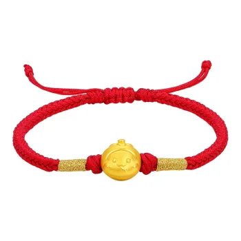 ZHOU LIU FU Chinese Zodiac Snake Collection Gold Bracelet Women's