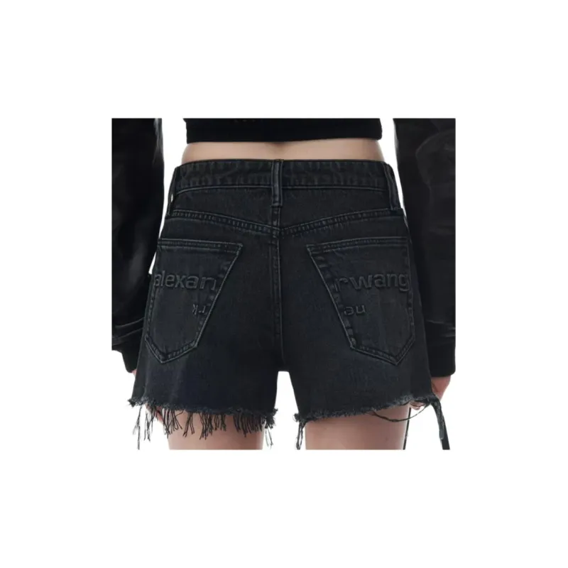 Alexander Wang Frayed Edge Denim Shorts-4