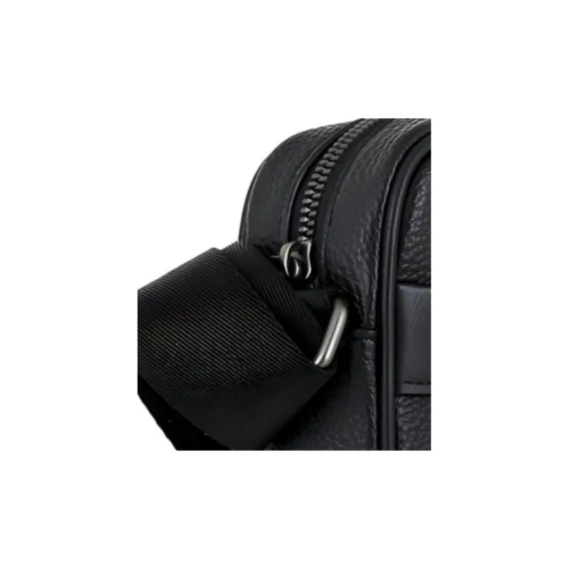 Tommy Hilfiger TH Monogram Polyurethane Shoulder Bag, Crossbody Bag Regular Men's Black-5