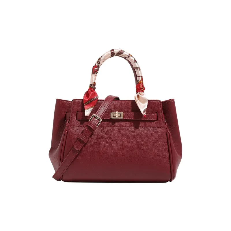 H YXIANG Microfiber Synthetic Leather Handbag Regular Women's Burgundy-0