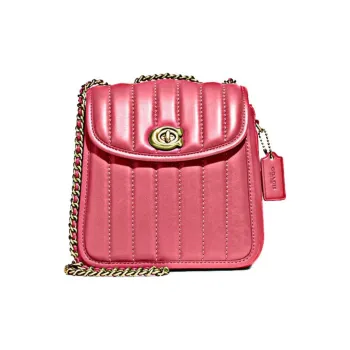 COACH Madison Leather Crossbody Bag Handbag Backpack Small Size Women's Pink