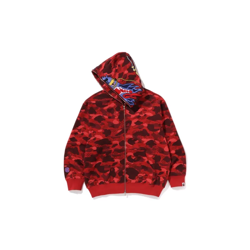Bape X Clot Camo Shark Full Zip Hoodie-5