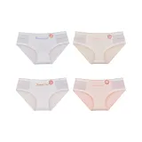4-Pack-Yellow+Blue+White Base with Pink Waistband+Pink