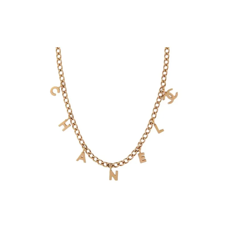 CHANEL 2002s Letter charm Neclace Set-0