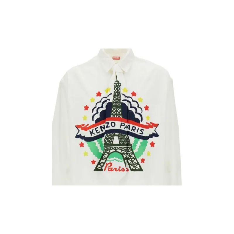 KENZO Logo Printed Long Sleeve T Shirt-5