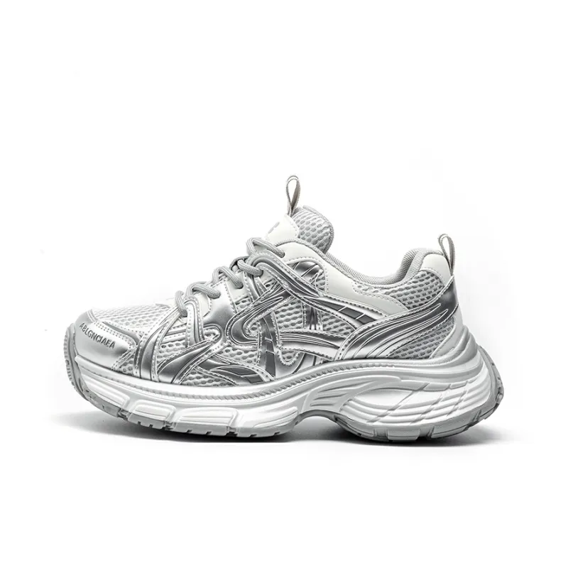 BENZI Low Top Chunky Sneakers Women's Glacier Silver-0