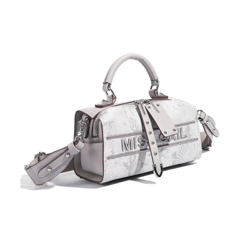 MISS GAIL Synthetic Leather Shoulder Bag, Crossbody Bag, Handbag Regular Women's Pink/Gray-10