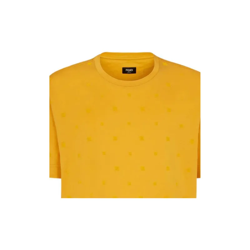 FENDI T-Shirts Men Yellow-4