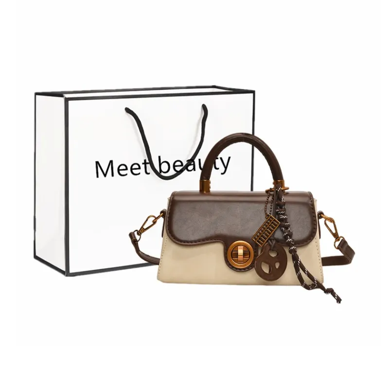 Fitchell PU Handbag Women's Coffee/White/Brown/Black-1