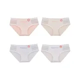 4-Pack-White Base with Blue Waistband+Pink+Yellow+Blue