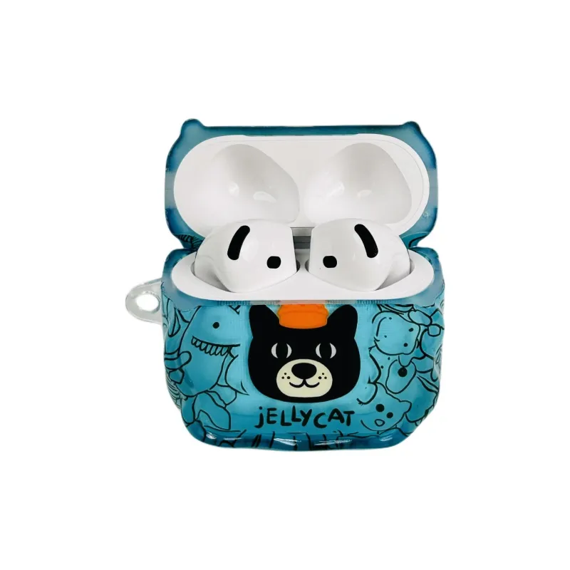 Sopi Compatibility With Apple AirPods 4/2/3/4th Generation/AirPods Pro/Pro 2 TPU Line Animal Lucky Cat Headphone Cases-3
