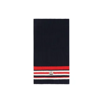 Moncler Logo Patch Knitted Scarf