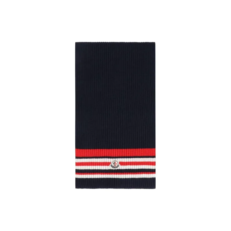Moncler Logo Patch Knitted Scarf-0