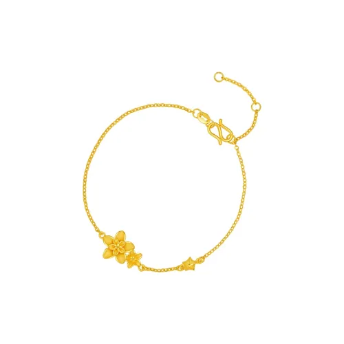ZHOU LIU FU Spring Bloom Ball Orchid Versatile Elegance Solid Gold Priced In Gram Bracelets Women's