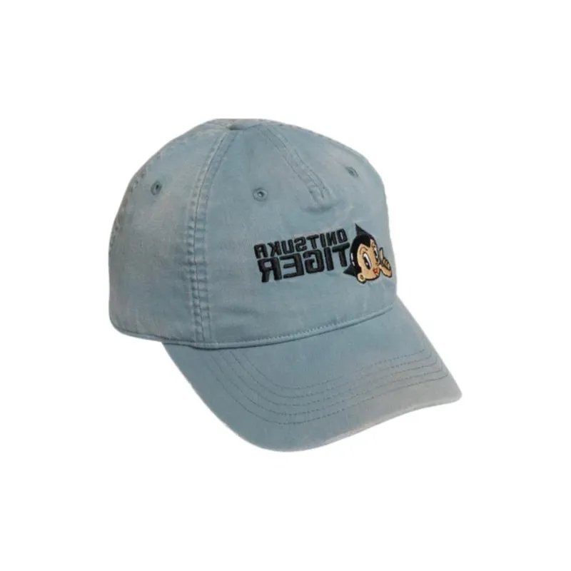 Onitsuka Tiger Cotton Baseball Caps Unisex Blue Gray-1