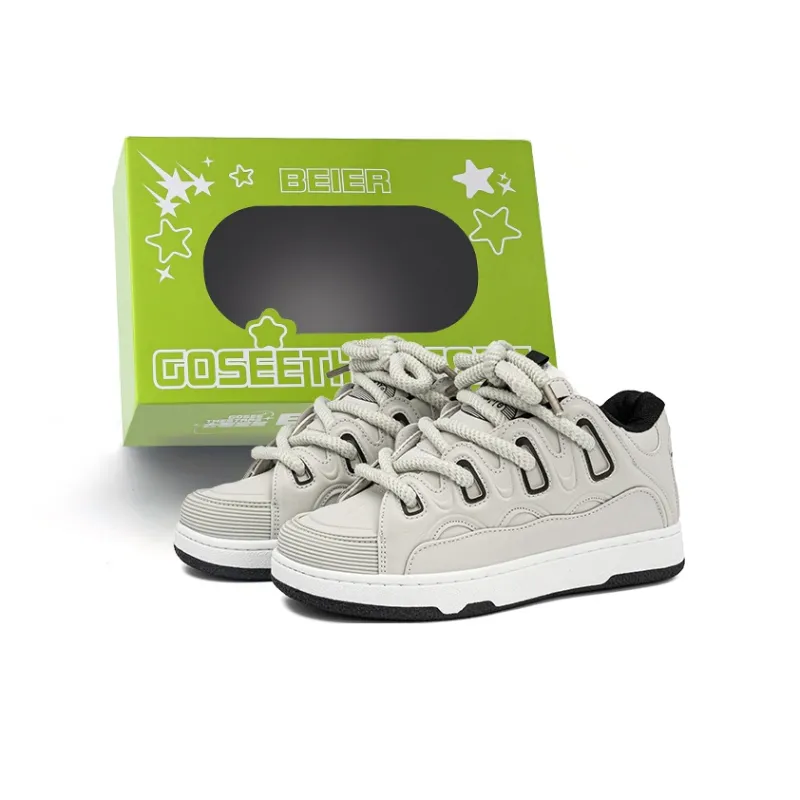 BEIER Youthful Revitalization Preppy Low Top Skateboard Shoes Unisex-10