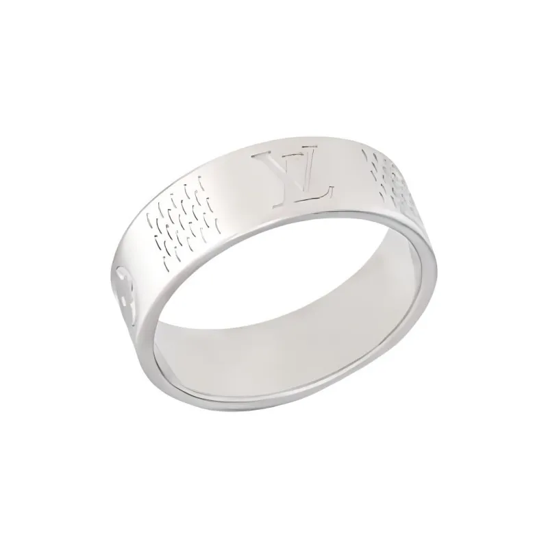 LOUIS VUITTON Damier Staples Thin Ring-1