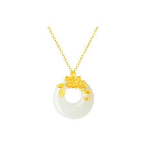 CHINA GOLD Necklaces White Jade/Pale Greenish-White Jade Women's