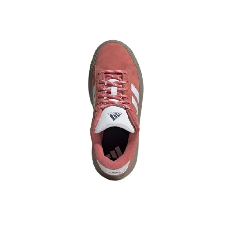 Adidas GRAND COURT Anti Slip Wear Resistant Low Top Casual Shoes Women's Red White-1
