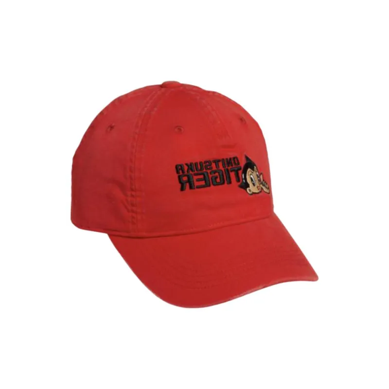 Onitsuka Tiger Cotton Baseball Caps Unisex Red-2