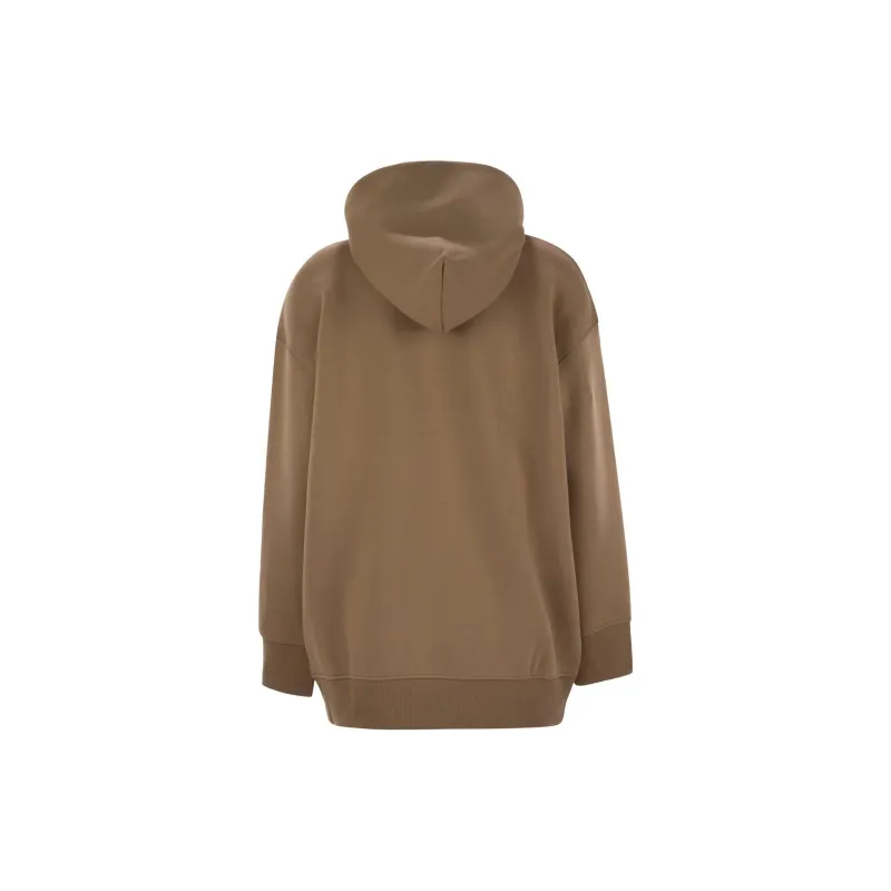 'S MAX MARA Felpa Logo Detailed Long Sleeved Hoodie-1